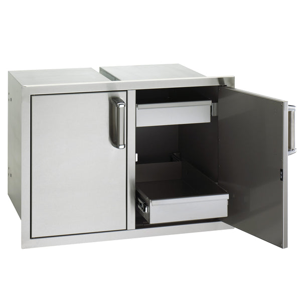 Fire Magic Grills Flush Double Doors with Dual Drawers