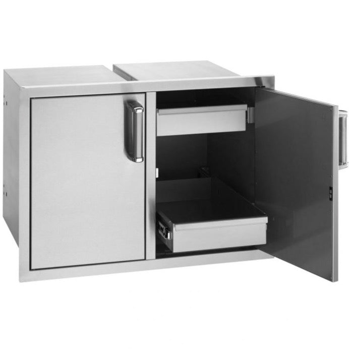 Fire Magic Grills Flush Double Doors with Dual Drawers
