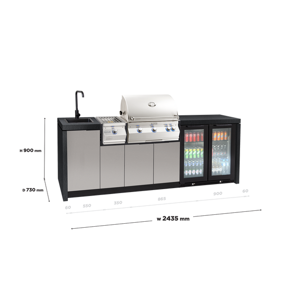 Fire Magic Grills Island System with Refrigerator Australia NZ