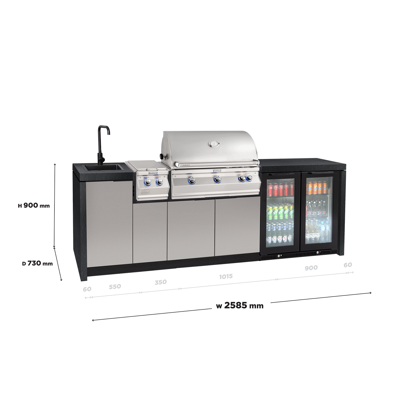 Fire Magic Grills Island System with Refrigerator Australia NZ Fire