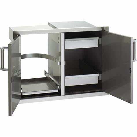 Fire Magic Grills Double Doors w/Trash Tray & Dual Drawers